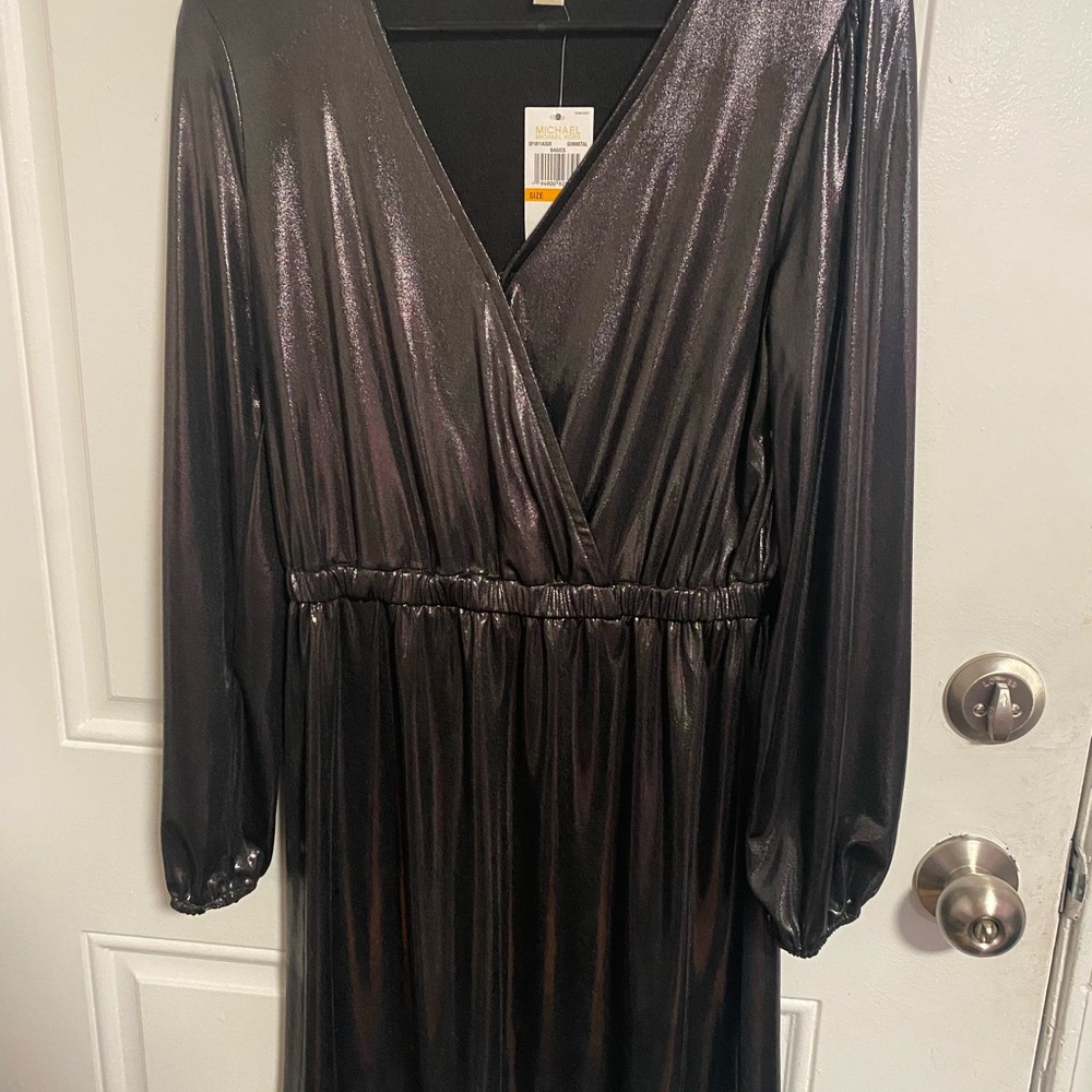 Michael Kors Shiny Black Dress